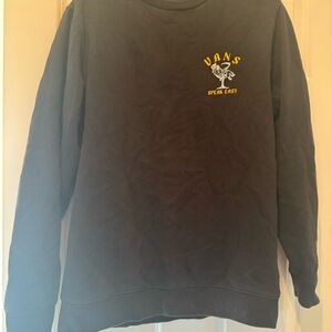 Vans Black Crewneck Men's Sweater with Yellow Logo